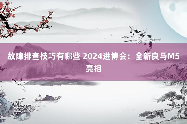 故障排查技巧有哪些 2024进博会：全新良马M5亮相