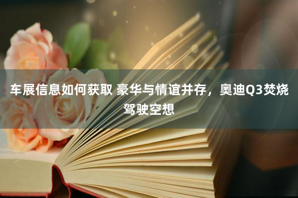 车展信息如何获取 豪华与情谊并存，奥迪Q3焚烧驾驶空想