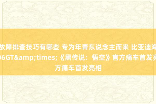 故障排查技巧有哪些 专为年青东说念主而来 比亚迪海豹06GT&times;《黑传说：悟空》官方痛车首发亮相